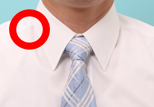 ネクタイの結び方・良い例悪い例